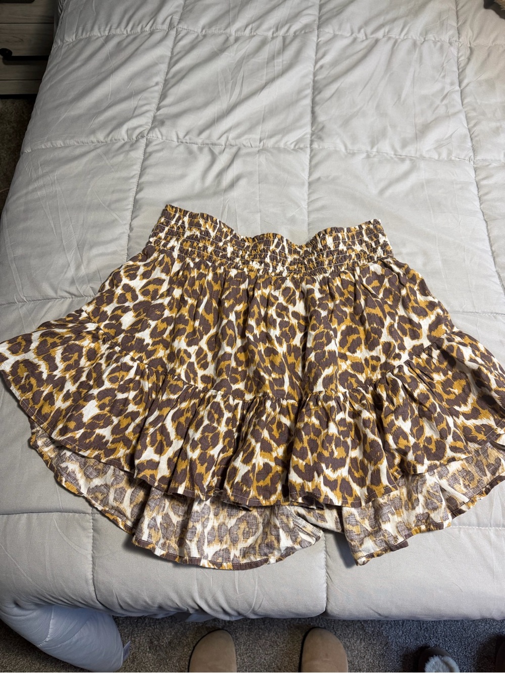 Women’s Aerie Leopard Print Ruffle Skirt